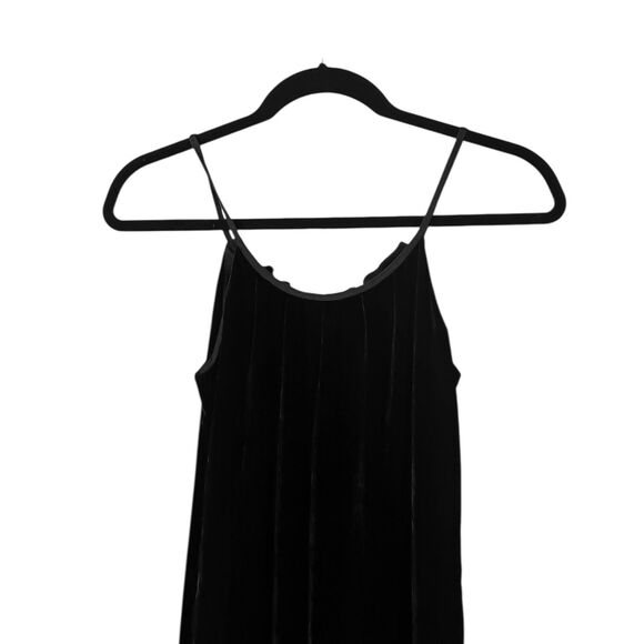 DVF Diane Von Furstenberg Elicia Black Velvet Silk Blend Lace Fringe Hem Dress 2 - Picture 8 of 9